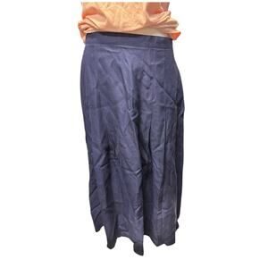 Vintage Navy Blue John Meyer pleated academia preppy midi A Line skirt‎ medium